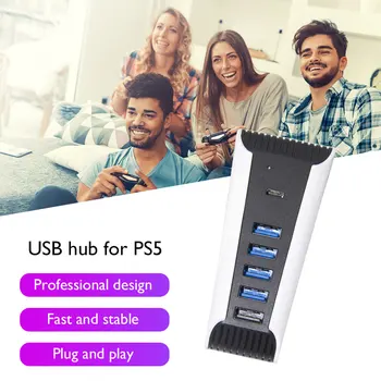USB-концентратор с несколькими Портами 5 в 1 Стабильный Выход Высокоскоростной USB 3.0 5-Портовый Концентратор Расширения Зарядное Устройство USB Extender Digital Edition