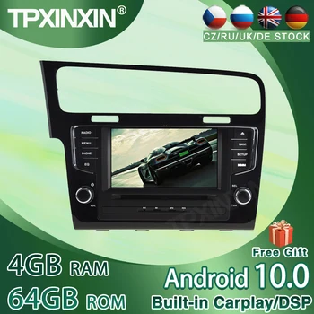 Для Volkswagen Golf 7 Для VW GOLF7 2013-2018 Android 10,0 4 + 64G IPS Автомобильный GPS-плеер Автомобильное радио GPS Автомобильный Мультимедийный плеер Головное устройство