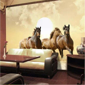 beibehang Flash высококачественные тканевые фотообои в 3d-ракурсе с изображением лошади в гостиничном номере обои для дивана papel de parede