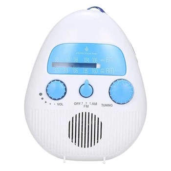 Радиоприемник для душа Водонепроницаемый Аудио Портативный динамик AM/FM-радио, радиоприемники для душа в ванной комнате для дома, ванной на открытом воздухе