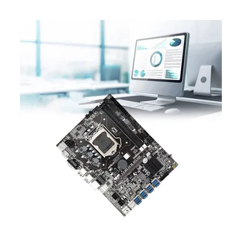 Материнская плата для майнинга B75 8GPU + процессор G1620 + Кабель SATA + Кабель переключения Поддержка LGA1155 8USB 2XDDR3 Материнская плата B75 USB Miner