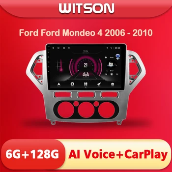 WITSON 9 дюймов Android 11 AI VOICE 1 Din в приборной панели автомагнитолы для FORD MONDEO MK4 2006 2007 2008-2010 Авто стерео навигация