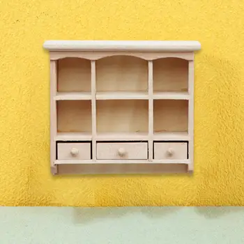 Мебель для кукольного дома Модель мини-шкафа цвета Берливуд Гладкая поверхность 1: 12 Модель мини-шкафа Кукольный домик Шкаф Реквизит для фотосъемки