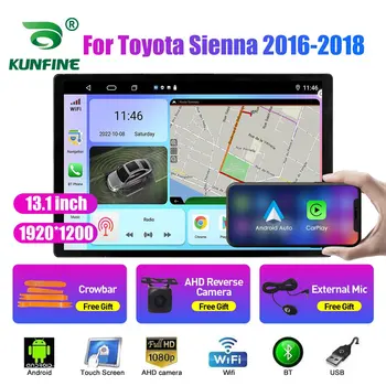 13,1-дюймовый автомобильный радиоприемник для Toyota Sienna 2016 2017 2018 Автомобильный DVD GPS Навигация Стерео Carplay 2 Din Центральный Мультимедийный Android Auto
