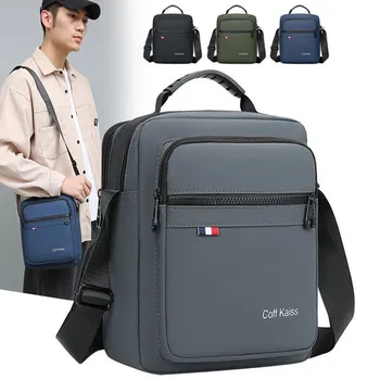 Сумка через плечо для мужчин, рюкзак для отдыха, водонепроницаемая сумка из ткани Оксфорд, деловая сумка для путешествий, маленькая сумка, холщовая мужская