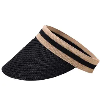 Модная кепка с козырьком, легкая пляжная шляпа с пустым верхом, модная женская соломенная шляпа