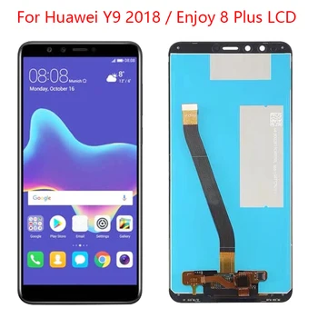 Для Huawei Y9 2018 FLA-AL10 ЖК-дисплей с цифровым преобразователем сенсорного экрана с заменой рамки для Huawei Enjoy 8 Plus LCD