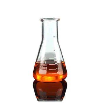 25 мл, стеклянная колба Эрленмейера, лабораторная Коническая бутылка с обычным горлышком