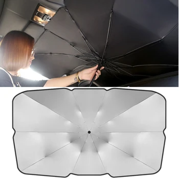 Летняя солнцезащитная Теплоизоляционная ткань для затенения передней части автомобиля, солнцезащитный козырек на лобовое стекло автомобиля, зонт, солнцезащитный козырек на окно автомобиля