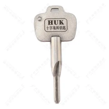 HUK Cross Key Master Cross Key Ключ из нержавеющей стали с крестообразным заполнением, слесарный ключ для замка, многофункциональная отмычка