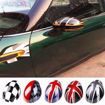 Для Mini Cooper One S JCW F54 F55 F56 F57 F60 До июля 2019 года Черный Флаг Покрывал Наружное зеркало заднего вида Автомобиля Наклейками