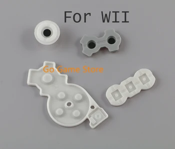 100 комплектов для правого контроллера Nintendo Wii 4 в 1 Резиновые токопроводящие контактные кнопки D-Pad