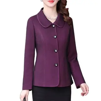 Весенне-осеннее короткое пальто для женщин 2022, новая корейская версия, тонкое пальто для молодых мам, уменьшающее возраст, тонкая женская куртка