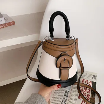 Женская сумка 2022 года, Новый Контрастный цвет, диагональная сумка через одно плечо, Модная Корейская сумка-мешок