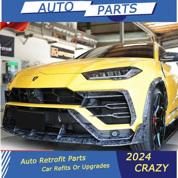 Подходит для Lamborghini Urus Модифицированная передняя боковая юбка колесный глазок Задний выступ Верхнее крыло, окруженное сухим углеродным волокном