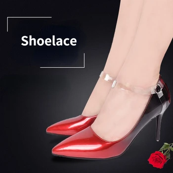 Свободный треугольный шнурок для обуви на высоком каблуке, противоскользящие пряжки, Аксессуары для обуви, украшения для обуви, прозрачные ремешки
