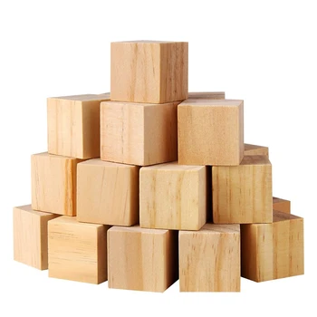 50шт деревянных квадратных заготовок из дерева для изготовления головоломок, поделок и поделок своими руками