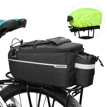 Изолированная сумка-холодильник для багажника Lixada с дождевиком, водонепроницаемая Задняя стойка для велосипеда, Светоотражающая сумка для багажа для хранения MTB-велосипедов