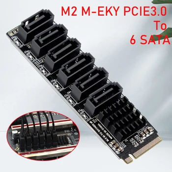 M2 M-EKY PCIE3.0 Для Передачи Карты расширения SATA6G 6-Портовая Карта расширения PCI Защита от перенапряжения для Поддержки жесткого диска SATA