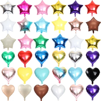 18-дюймовые воздушные шары из фольги с сердечками из розового золота, Металлические Гелиевые шары, украшения для свадебной вечеринки, подарки для душа ребенка на День рождения для девочек