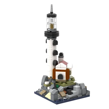 Gobricks Mini Sea Lighthouse 21335 Собранная модель 208 шт. Набор строительных блоков, детские Развивающие Игрушки, Набор подарков на день рождения