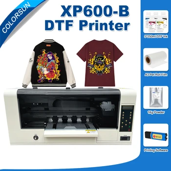 Colorsun DTF Принтер A3 для Epson XP600 DTF Печатная машина Прямого нанесения пленки A3 DTF Принтер Для Футболки Толстовки Обувь Шляпа