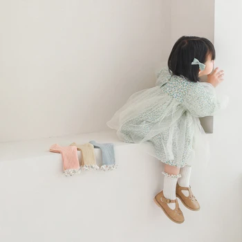 5 Пар Носков для маленьких девочек Корейская версия Носков для новорожденных Цветочные кружевные носки принцессы Детская одежда для девочек Аксессуары для младенцев