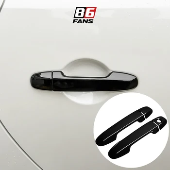 2ШТ Защитная крышка дверной ручки автомобиля Текстура из углеродного волокна Черного цвета для Toyota GR86 Subaru BRZ 2023 2022 Аксессуары для укладки