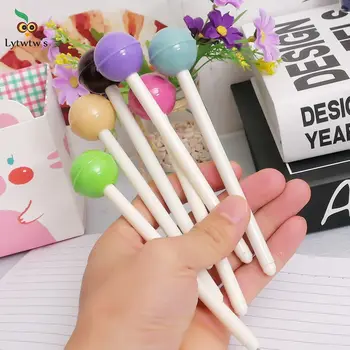 1 шт.. Гелевая ручка Cute Pops Kawaii, шоколадный леденец на палочке, канцелярские принадлежности, школьные принадлежности, креативные, милые, милые