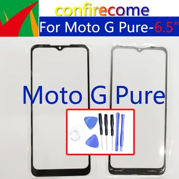 Для Motorola Moto G Замена объектива передней внешней ЖК-стеклянной панели с сенсорным экраном Pure