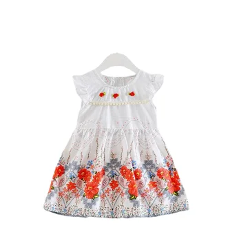 Bekamille/ Новое платье принцессы для маленьких девочек, одежда для маленьких девочек, хлопковое детское платье для маленьких девочек, красное, розовое, фиолетовое платье, более 10 цветов