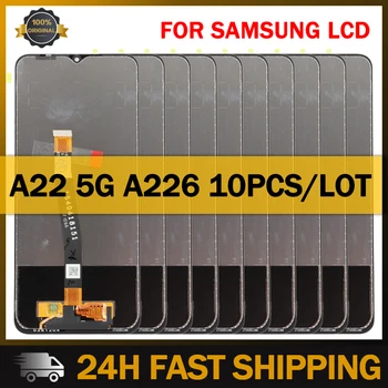 10 шт./лот Оригинальный Дисплей для Samsung Galaxy A22 5G SM-A226B A226 Дисплей С Сенсорным Экраном Дигитайзер В сборе Для Samsung A226B LCD