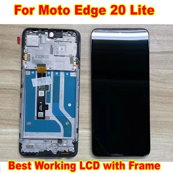 Оригинальный ЖК-Дисплей С Сенсорным Экраном Digitizer В Сборе Стеклянный Сенсорный Телефон Pantalla + Рамка Для Motorola Moto Edge 20 Lite XT2139