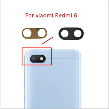2шт для камеры Xiaomi Redmi 6 Стеклянная задняя линза Задняя камера Замена стеклянного объектива Ремонт запасных частей с помощью клея
