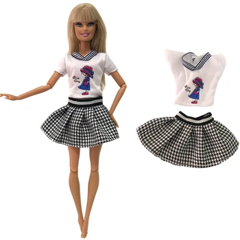 Кукольное платье NK One Set Топ, модные наряды, Юбка, Одежда ручной работы для куклы Барби, Аксессуары, подарочные Детские игрушки