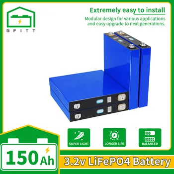 НОВЫЙ Аккумулятор Lifepo4 150Ah 3,2 В Перезаряжаемый Lifepo4 Batteri Cells Pack DIY для 12V 24V 48V EV Мотоциклов Солнечных Гольф-Картов Лодок