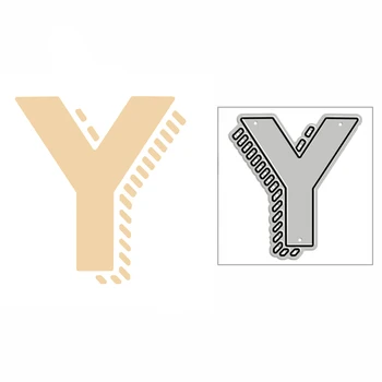 2023 Новая жирная буква алфавита Y, металлические режущие формы для изготовления поздравительных открыток для скрапбукинга, декоративные поделки, высечка