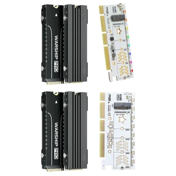 Адаптер SSD PCIE M-key.2 платы расширения NVME SSD PCIE LED.2 NVME SSD PCIE 4.0 X16 Riser для Windows7/8/10/11
