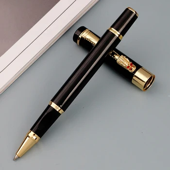 Черная шариковая ручка 0,5 мм для студентов Высококачественная деловая ручка для подписи Creative Dragon Metal для письма Школьные канцелярские принадлежности