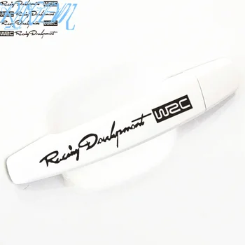 4 шт./компл. Дверная ручка с логотипом TRD для стайлинга автомобилей, Светоотражающие наклейки для автомобиля, Украшение личности, Стайлинг автомобиля, дверная ручка