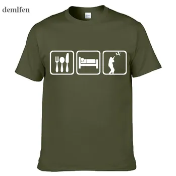 Мужская футболка Eat Sleep Hunt Duck Интересная футболка Новые Мужские Летние Топы, футболки С коротким рукавом, Брендовая Модная футболка С круглым вырезом