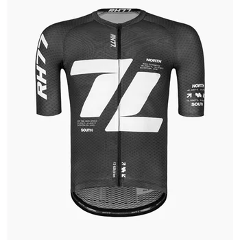 Летние RH77, велосипедные, С коротким рукавом, Легкие, черно-белые Трикотажные изделия, Высококачественная Быстросохнущая Велосипедная одежда Ciclismo Maillot
