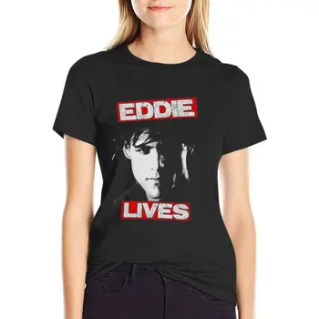 Футболка Eddie _amp_ The Cruisers, футболка Eddie Lives, графическая футболка, винтажные футболки, топы, черные футболки для женщин