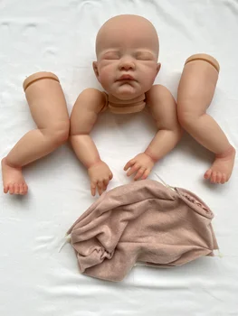 21-дюймовый комплект Bebe Reborn Sleeping Baby August Уже окрашенные детали куклы в разобранном виде с тканевым корпусом Reborn Supply