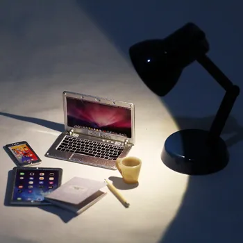 Мини-креативная складная настольная лампа, Миниатюрная имитация кукольного домика, ноутбук, телефон, планшет, модель Ipad для кукольных аксессуаров Barbies OB11