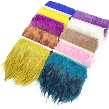 1 метр разноцветных фазаньих перьев на ленте, отделка Бахромой, белое черное перо для одежды, лента, аксессуары для шитья своими руками, украшения