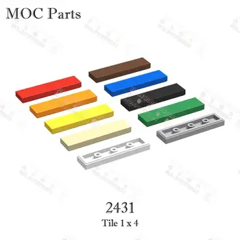 10ШТ MOC Parts Tile 2431 Строительные блоки 1x4, Креативные тонкие аксессуары 