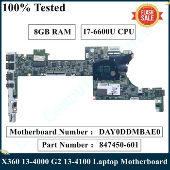 LSC Отремонтированная Материнская Плата Для ноутбука HP X360 13-4000 серии G2 13-4100 с процессором SR2F1 I7-6600U 8 ГБ оперативной Памяти DAY0DDMBAE0