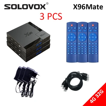 SOLOVOX X96Mate Android 10 H616 Smart TV Box 4G 32GB Бразилия Сплит Оптоволоконная Поставка Поддержка WiFi 5G Bluetooth 5 TVBOX X96 Mate 6K Плеер