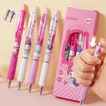 гелевые ручки Sanrio My Melody, нейтральная ручка для письма, роликовая шариковая ручка, школьные канцелярские принадлежности, подарки.